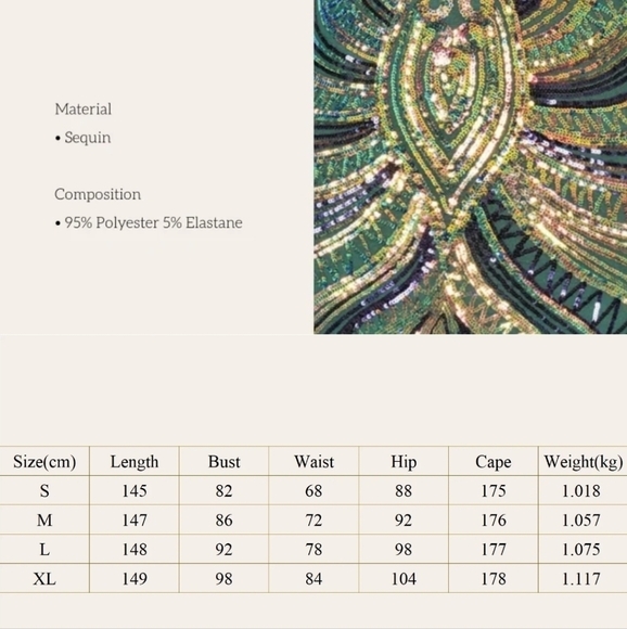 Cape Tube Top, Two Piece, Strapless with an added Cape,  Contrast Sequin… - Picture 8 of 16